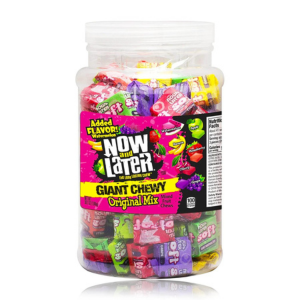 Now & Later Soft Quick Chew Taffy Jar (Approx 120 pc)