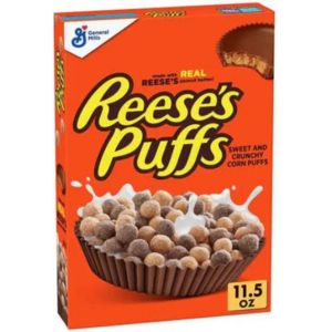 Dated April 2024 Reese's Peanut Butter Puff Cereal