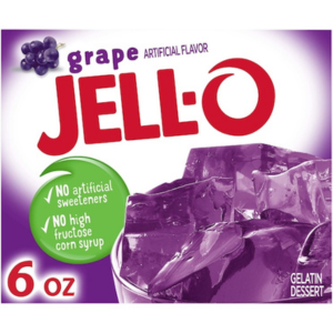 Jell-O Gelatin Mix GRAPE Flavoured 6oz (170g)