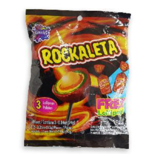 Rockaleta Chili Gum Lollipop Peg Bag