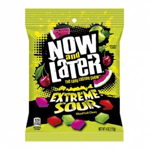 Now & Later Extreme Sour Peg Bag 120g