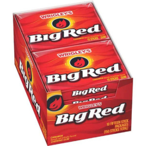 Dated Oct 2023 Wrigleys Gum - Big Red 4x5stick x10ct