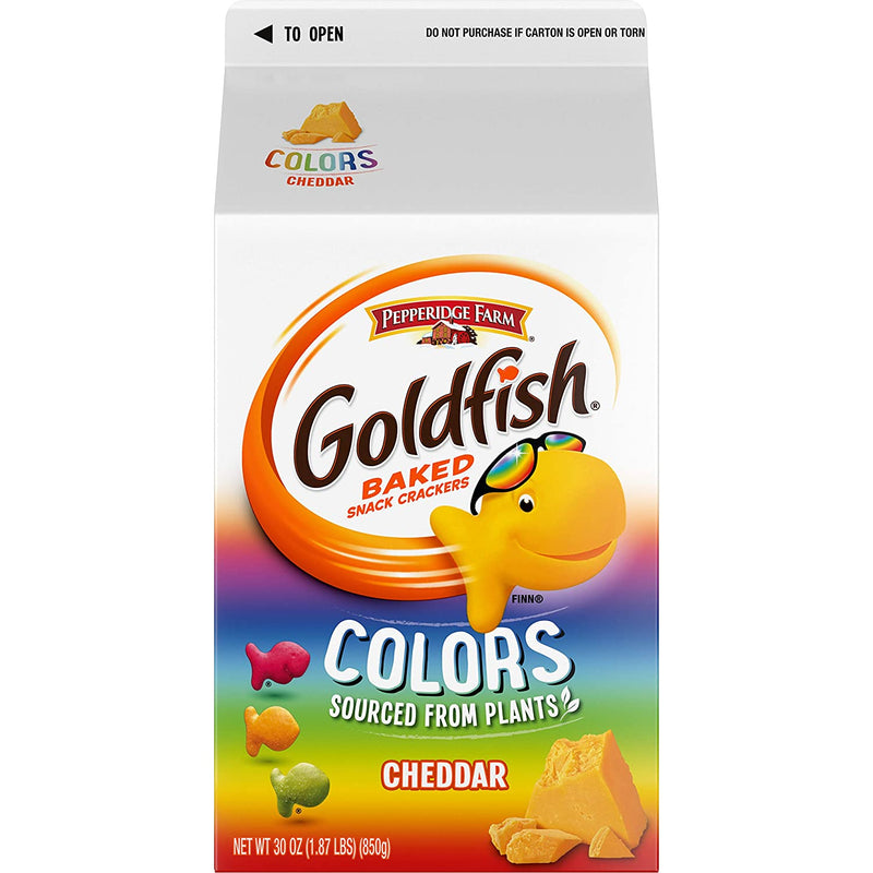 Pepperidge Farm Goldfish Crackers Colour Cheddar 30oz (850g carton)