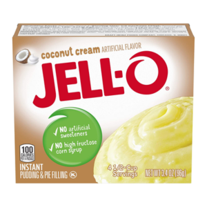 Jell-O COCONUT Flavoured Instant pudding Mix 3.4oz (96g)