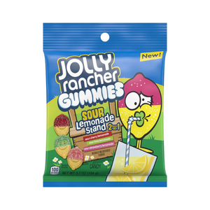 Jolly Rancher Gummies Sour LEMONADE Stand Peg Bag