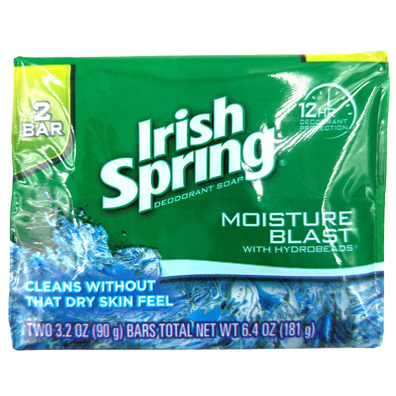 Irish Spring Bar Soap Moisture Blaxt 2pk