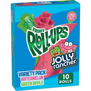 Betty Crocker Fruit Roll Ups - Jolly Rancher Flavoured 10 ct
