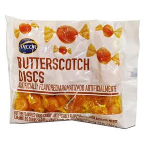 Arcor Butterscotch Candy 12oz (340g) Bag