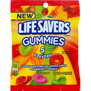 Life Saver Gummies Assorted Peg Bag