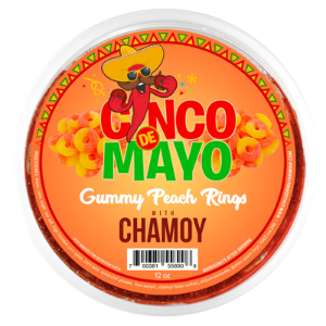 Cinco de Mayo Chamoy with Gummy Peach Rings