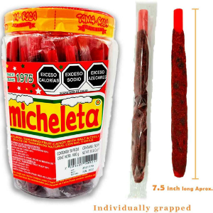 Tama Roca Micheleta - Wrapped Tamarind Sticks with Chili Coating - 50ct