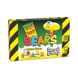 Toxic Waste BEARS Theater Box Sour & Chewy Assorted Flavours Dated 02 2024