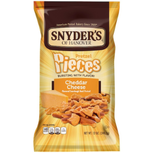 Snyders of Hanover Cheddar Cheese Pretzel Pieces 340g