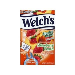 Welch's Strawberry Peach Singles to Go powdered drink mix